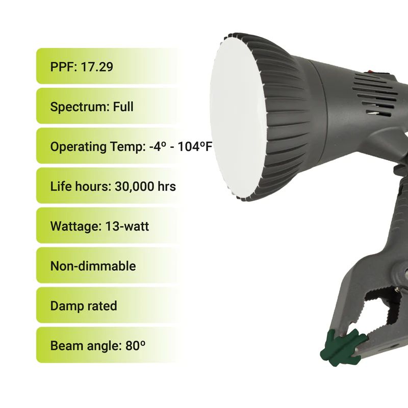 40-Watt E26 52.54 PPF Wide Spectrum Grow Light Bulb for Plant Growing, a Light Bulb Included, Easy Installation(4-Pack)