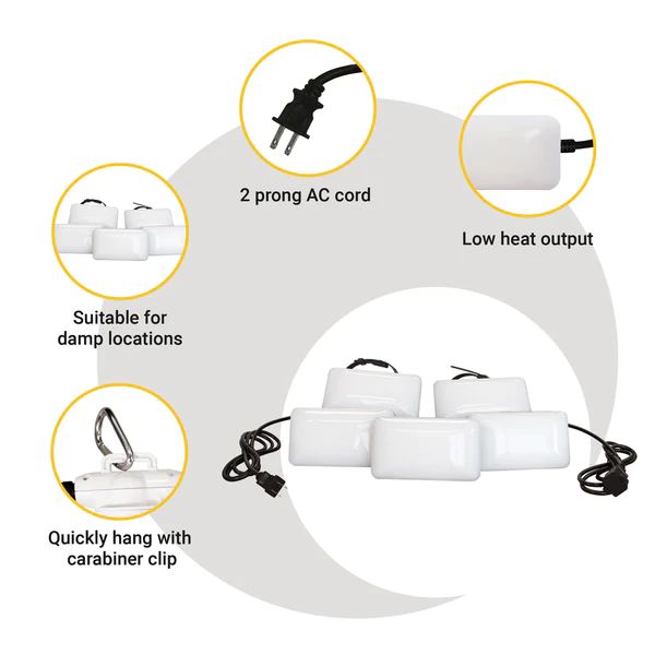 GT-421CP 50 ft. 50-Watt 5 Adjustable Light Heads White Strip Linkable Light Fixture 17.72 in. x 11.81 in. x 12.99 in. (2-Pack)