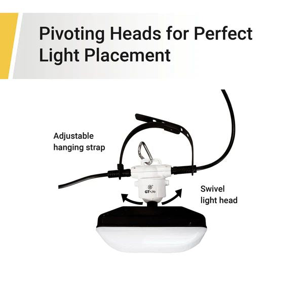 GT-421CP 50 ft. 50-Watt 5 Adjustable Light Heads White Strip Linkable Light Fixture 17.72 in. x 11.81 in. x 12.99 in. (2-Pack)