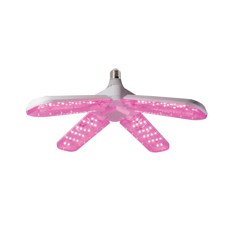 12.4 in. 4-Light 40.1 PPF LED White Grow Light for Plant Growth and Safety Guidance Signal  with an E26 Base(4-Pack)
