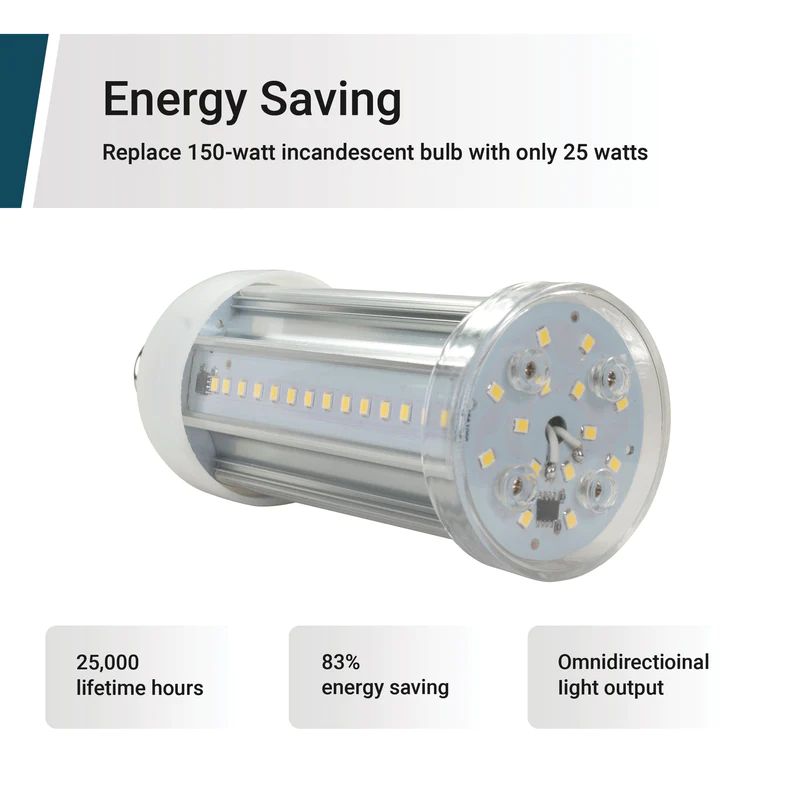 150-Watt Equivalent Cob E26 LED Light Bulb 5000K in Bright White Sunlight Color Temperature, a Bulb Included (8-Pack)