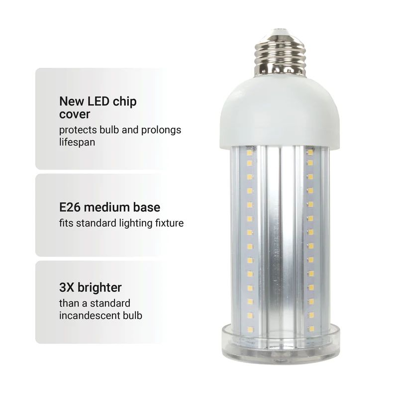150-Watt Equivalent Cob E26 LED Light Bulb 5000K in Bright White Sunlight Color Temperature, a Bulb Included (8-Pack)