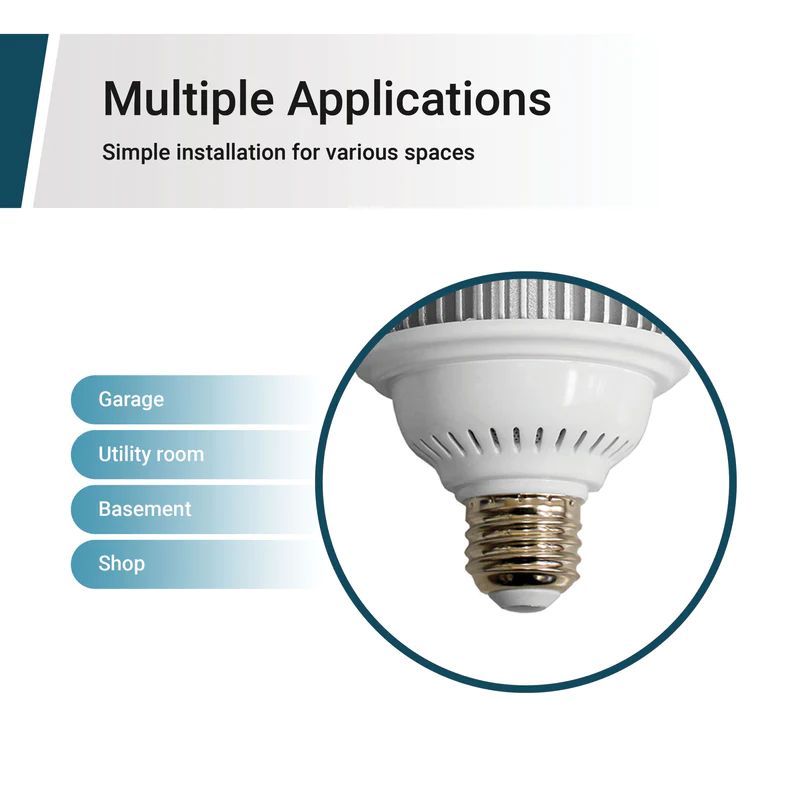 250-Watt Equivalent A-Line E26 5000 Lumens LED Light Bulb 5000K Sunlight Color Temperature in Bright White (4-Pack)