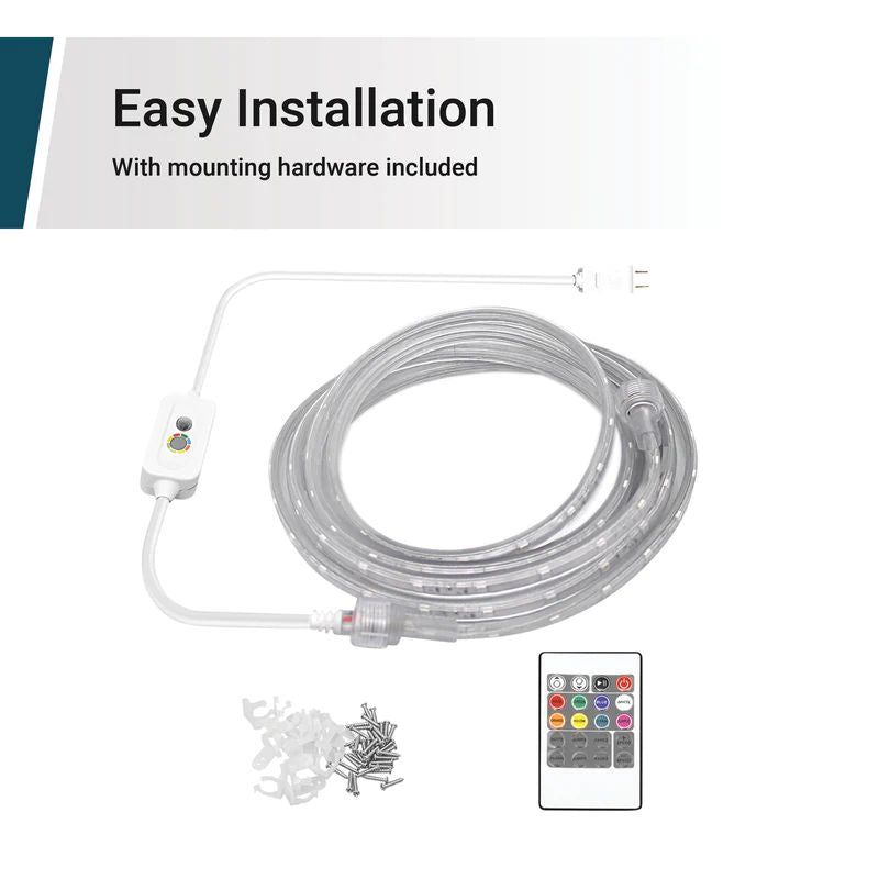 16 ft. 22-Watt Equivalent 250 Plug-In Lumen Integrated LED Fluorescent RGB color lamp Fixture Wall Rope light (6-Pack)