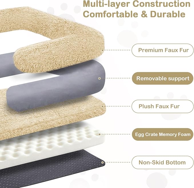 Foldable Human Dog Bed, Orthopedic Memory Foam Giant Bed Fits Adult and Pet Waterproof Washable 10 CM Thick 2 in 1 Flexible Oversize Pet Couch Sofa with Blanket,Pocket