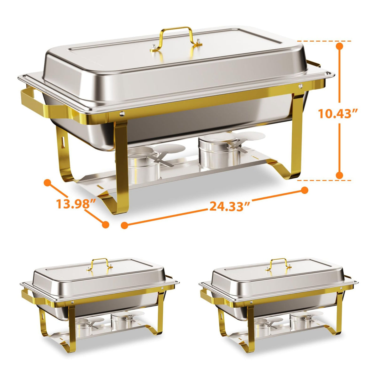 8QT 304 Stainless Steel Chafing Dish Buffet Set