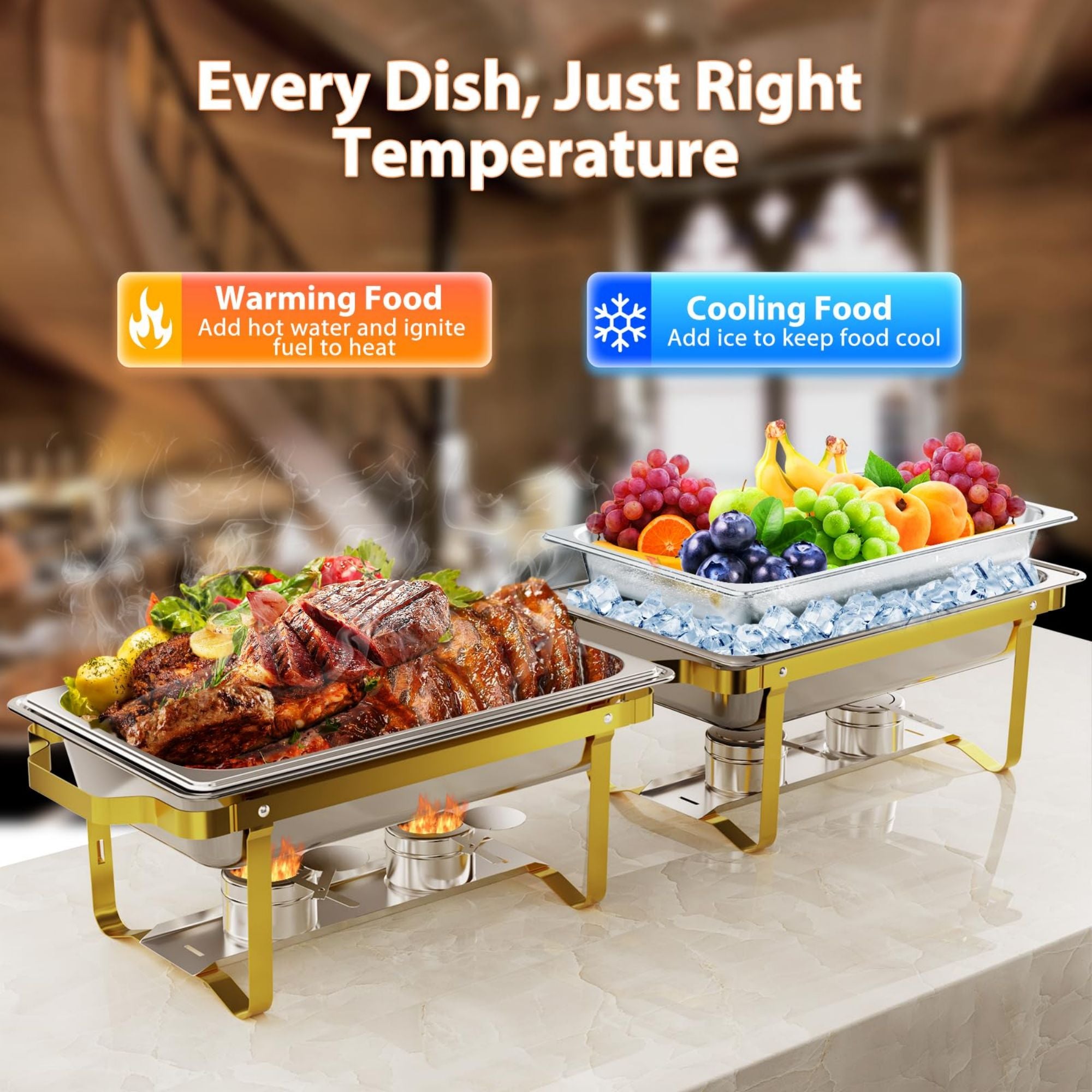 8QT 304 Stainless Steel Chafing Dish Buffet Set