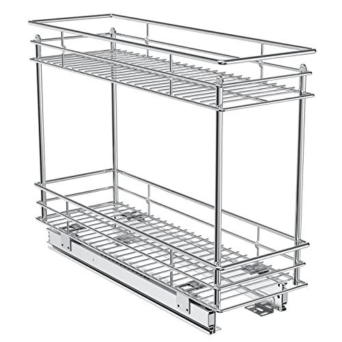 2 Tier Narrow Pull Out Cabinet Organizer For Kitchen Cabinets Buylikepro   Pull Out Cabinet Organizer For Narrow Cabinet 5 W X 21 D Kitchen Cabinet Organizer And Storage 2 Tier Cabinet Pull Out Shelves Under Cabinet Storage For Kitchen Chro 1200x1200 