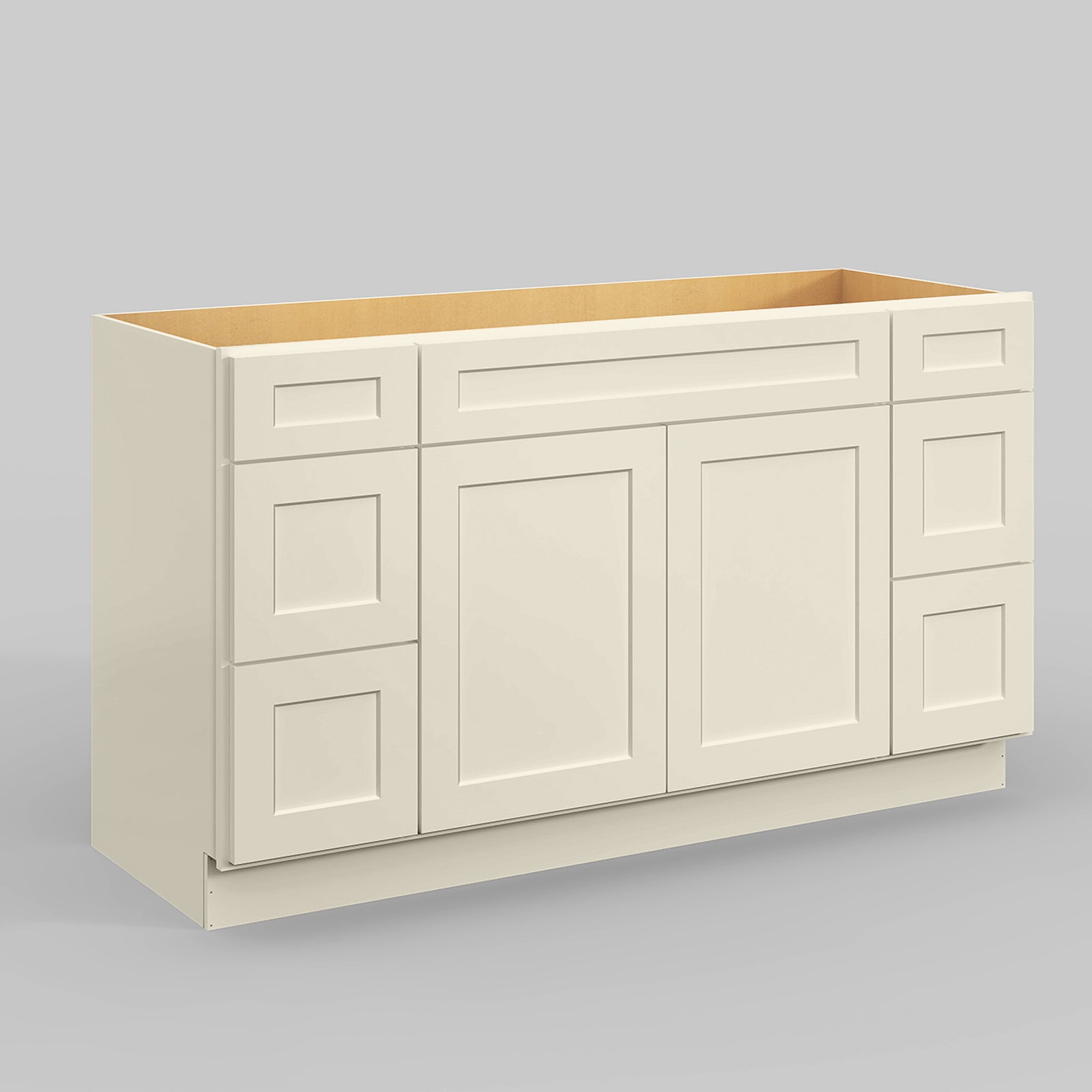 V Series Six Drawer Bathroom Vanity Base Cabinet, Kitchen Cabinet