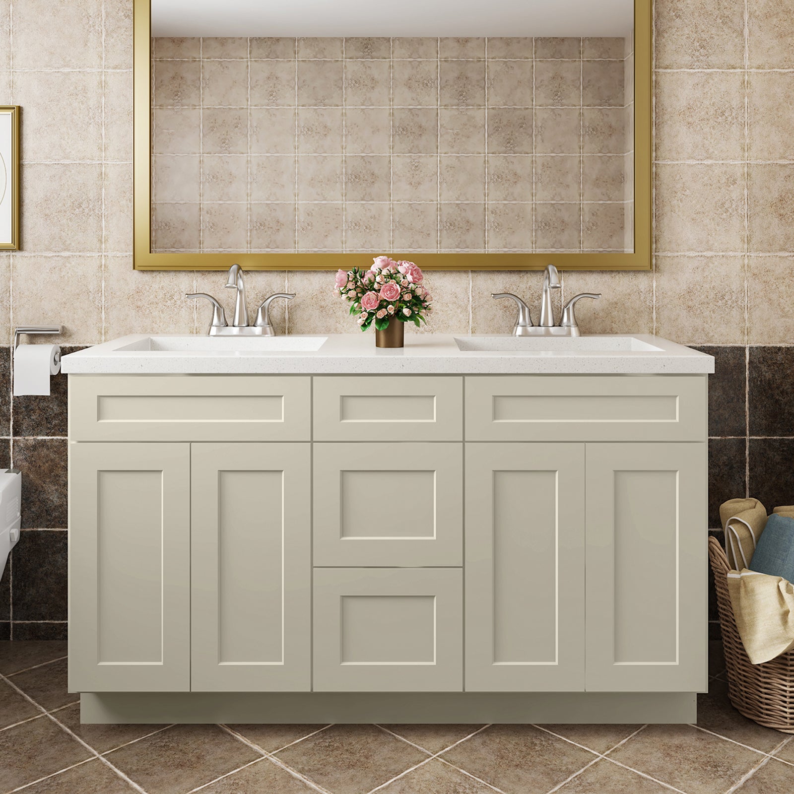 V Series VSDB Three Drawer Bathroom Vanity Base Cabinet, Kitchen Cabinet