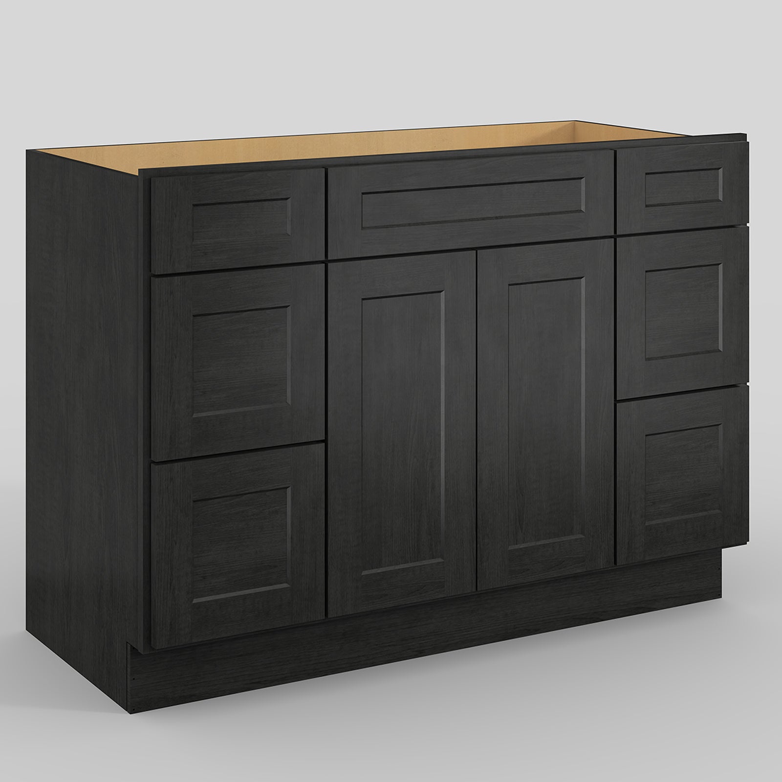 V Series Six Drawer Bathroom Vanity Base Cabinet, Kitchen Cabinet