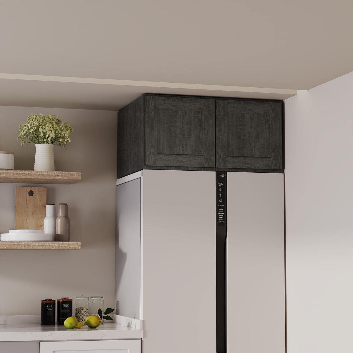 W6 Series Plywood Ready to Assemble Kitchen Wall Cabinets with 2 Doors-5
