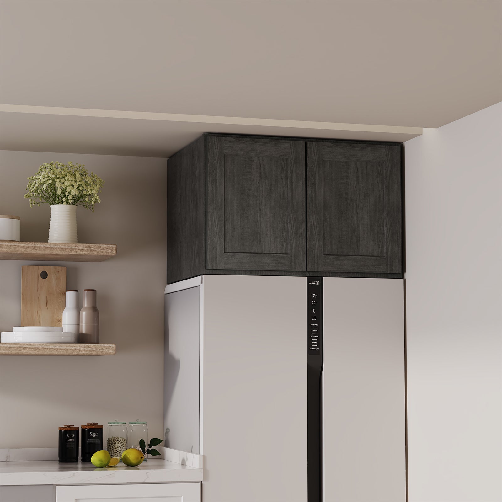 W6 Series Plywood Ready to Assemble Kitchen Wall Cabinets with 2 Doors-5