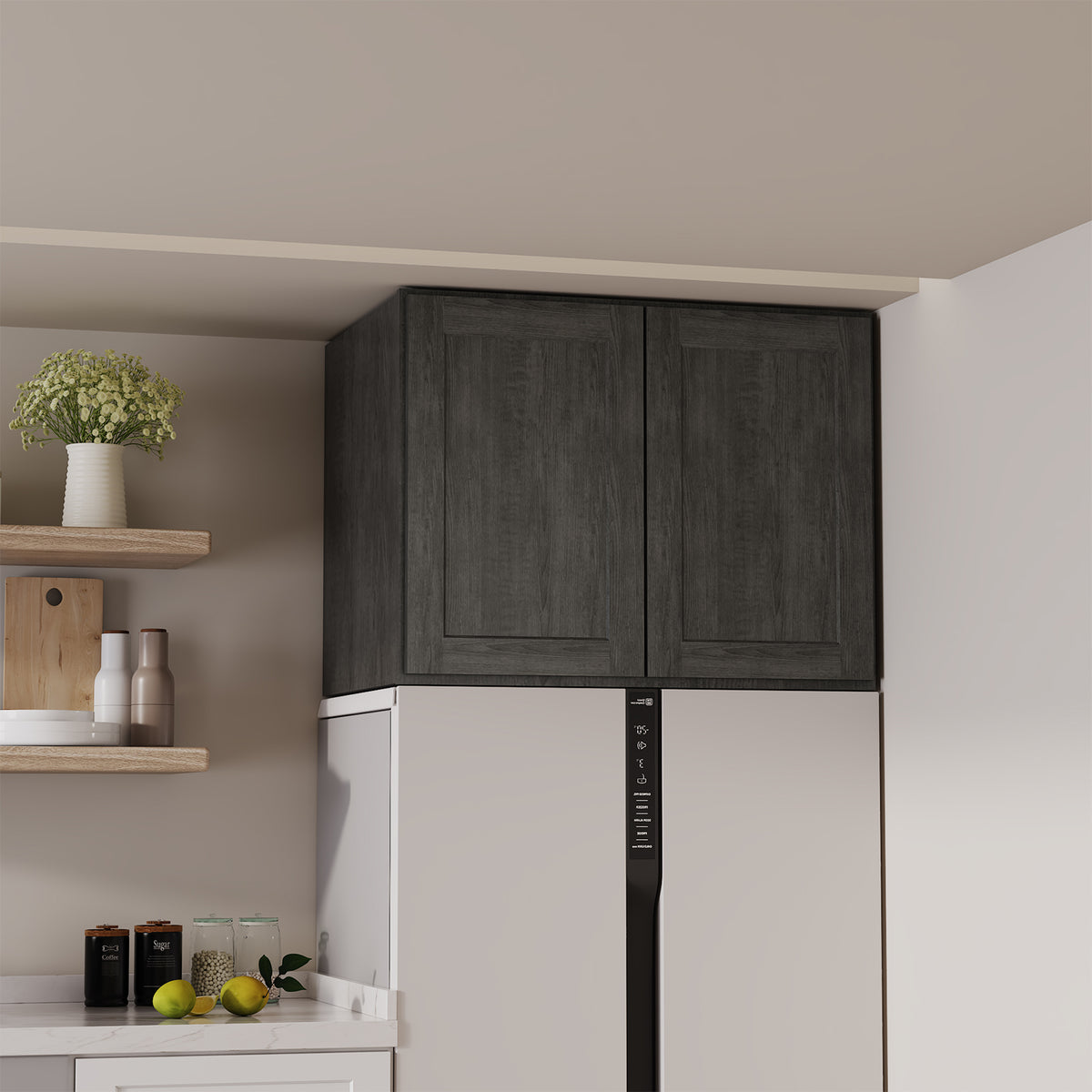 W6 Series Plywood Ready to Assemble Kitchen Wall Cabinets with 2 Doors-5