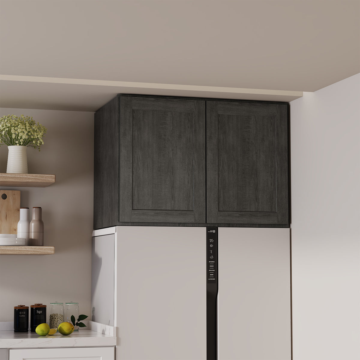 W6 Series Plywood Ready to Assemble Kitchen Wall Cabinets with 2 Doors-5