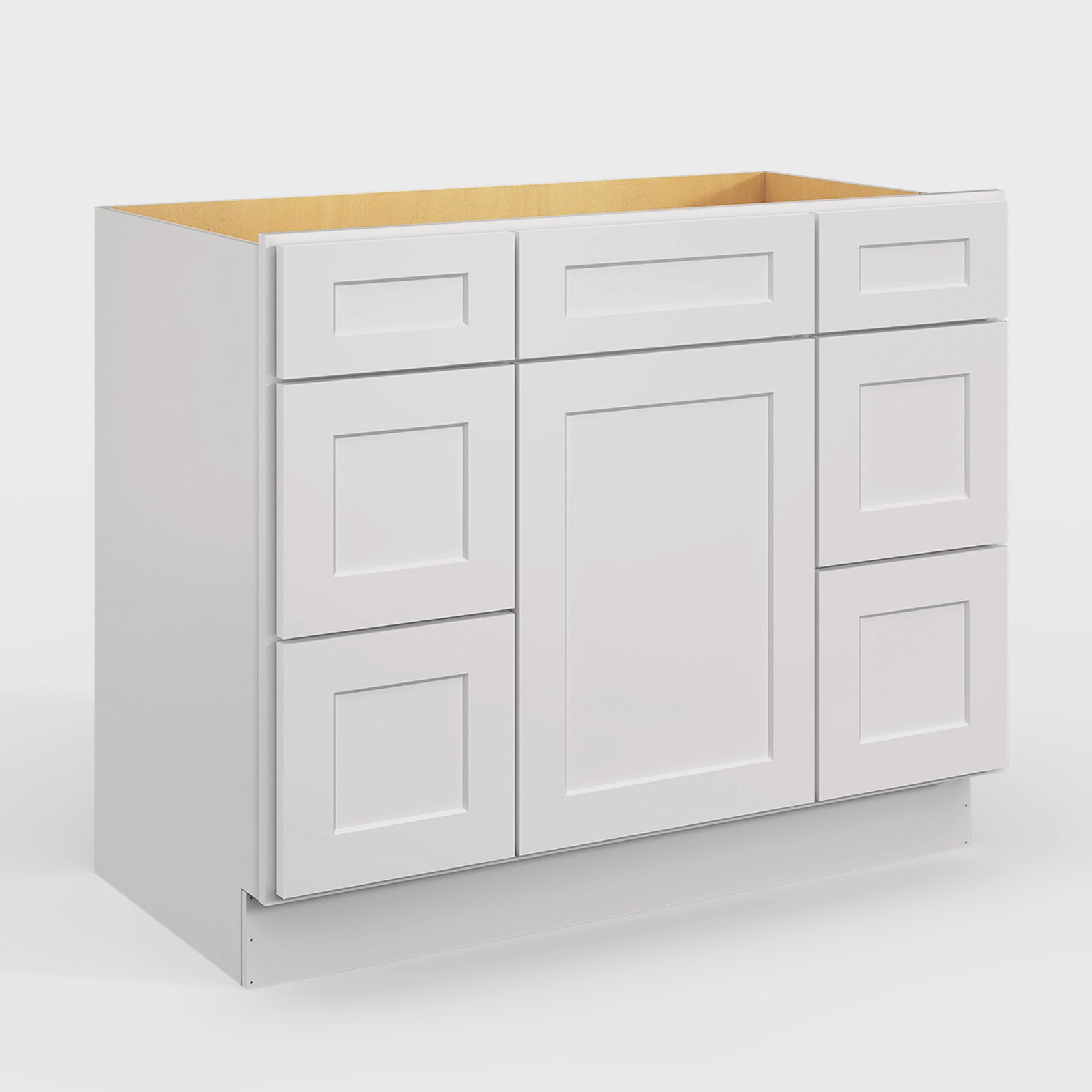 V Series Six Drawer Bathroom Vanity Base Cabinet, Kitchen Cabinet