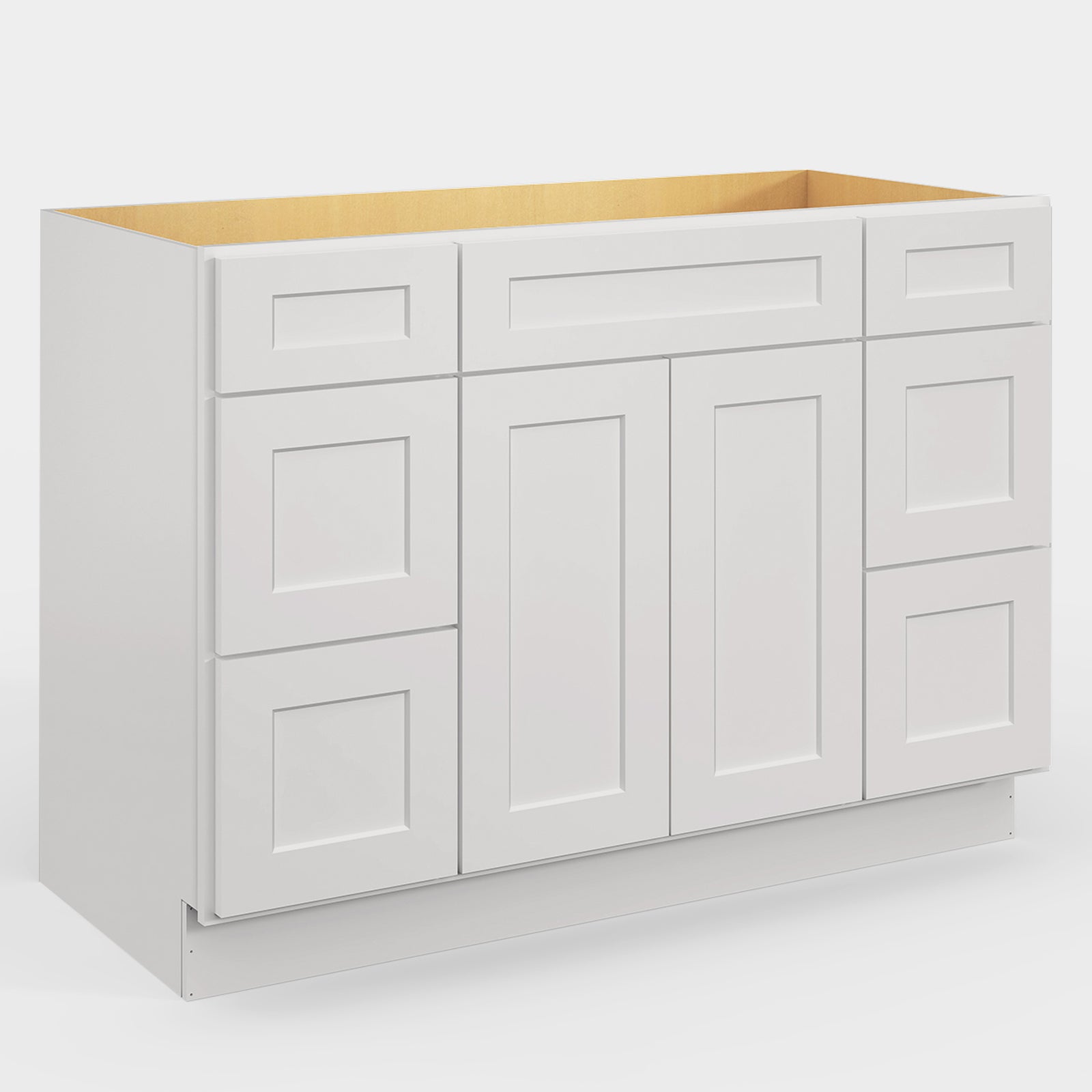 V Series Six Drawer Bathroom Vanity Base Cabinet, Kitchen Cabinet