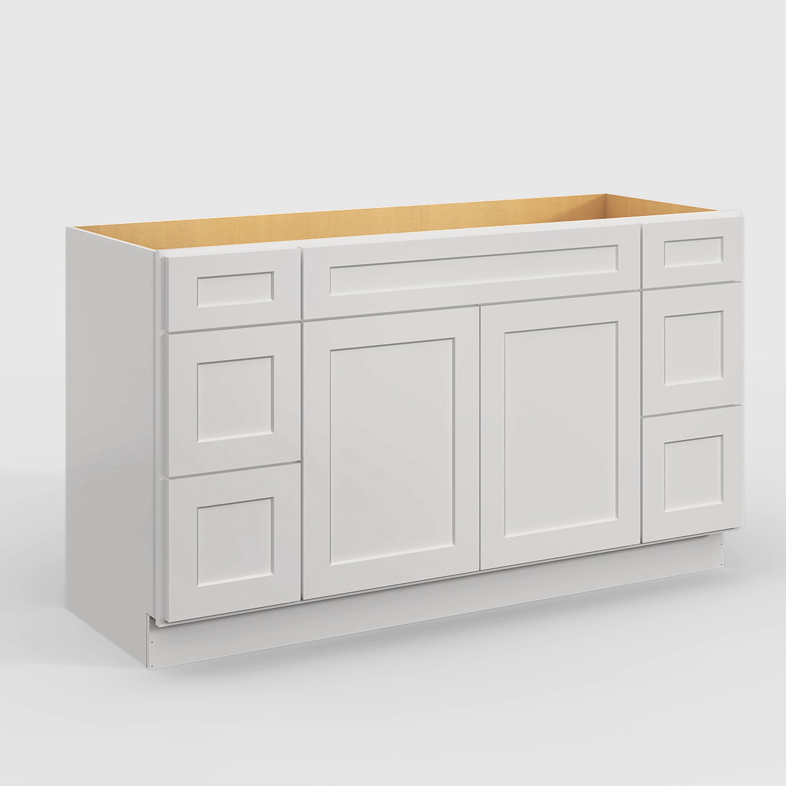 V Series Six Drawer Bathroom Vanity Base Cabinet, Kitchen Cabinet