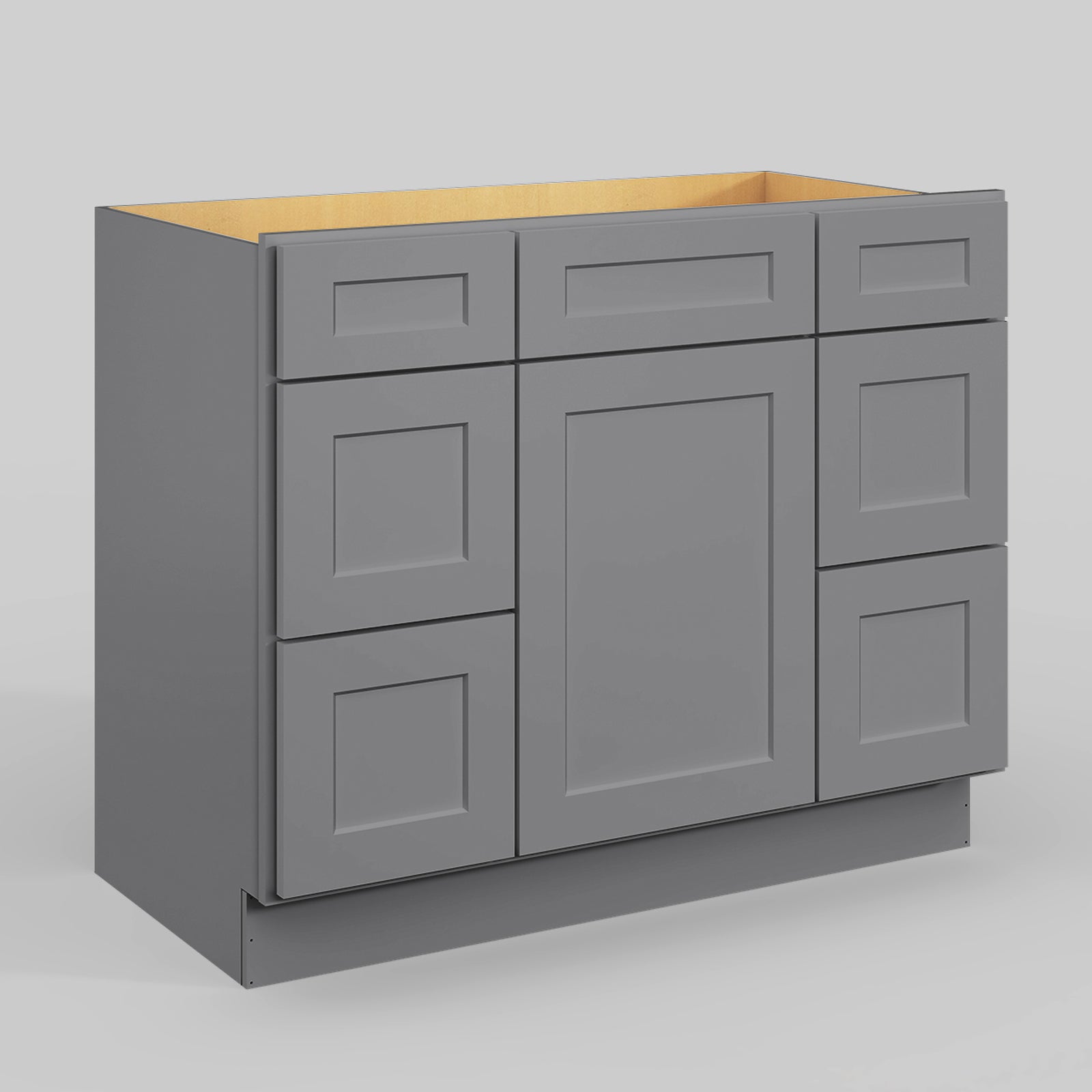 V Series Six Drawer Bathroom Vanity Base Cabinet, Kitchen Cabinet