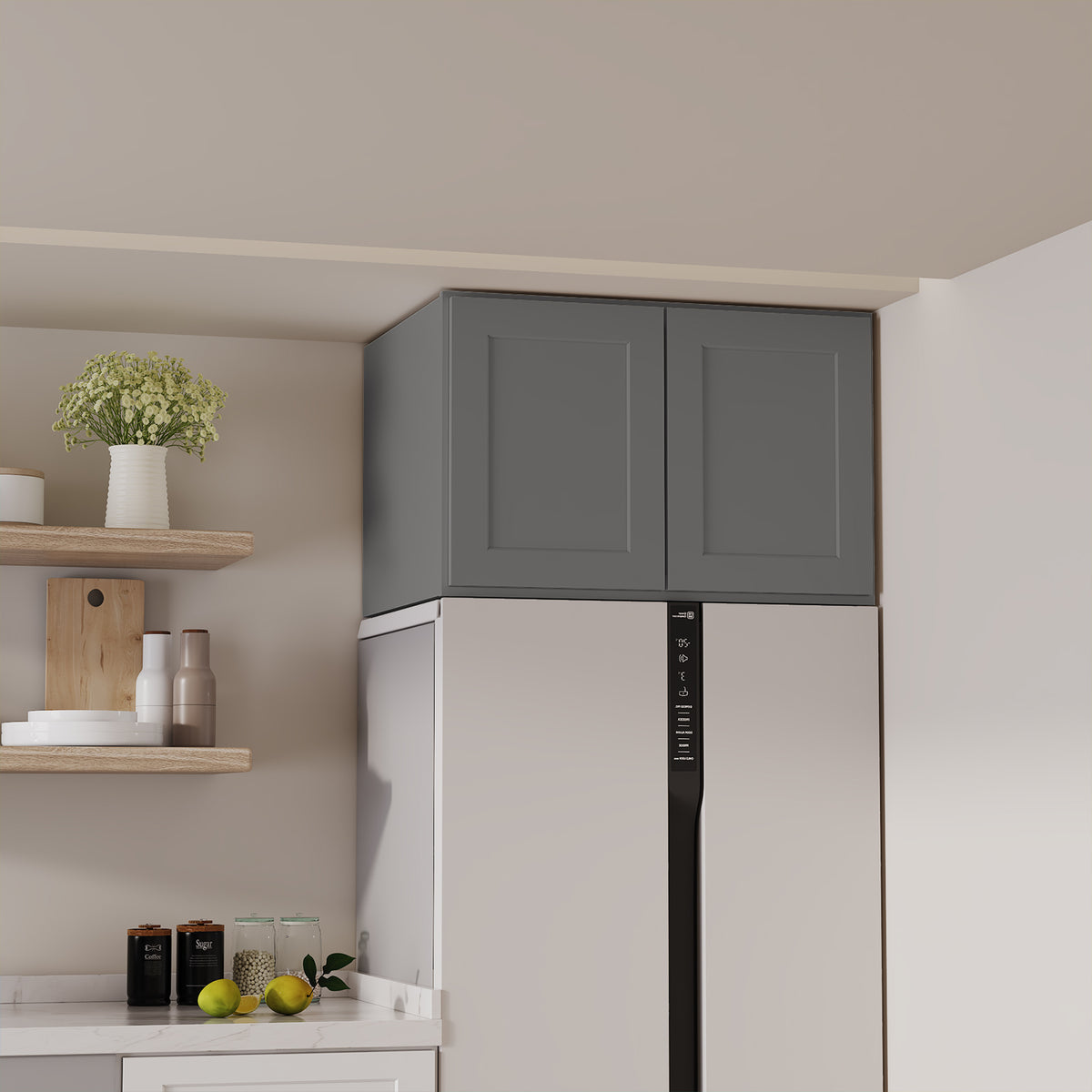 W6 Series Plywood Ready to Assemble Kitchen Wall Cabinets with 2 Doors-4