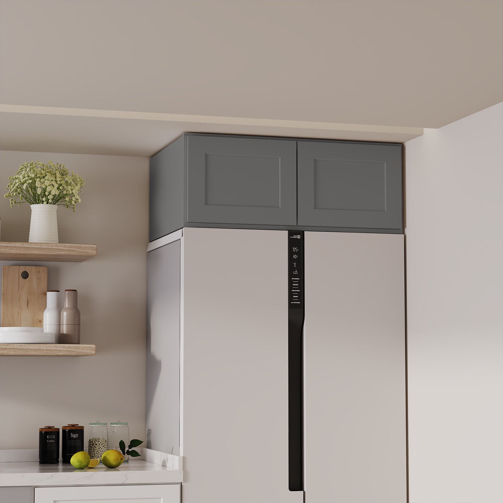 W6 Series Plywood Ready to Assemble Kitchen Wall Cabinets with 2 Doors-4
