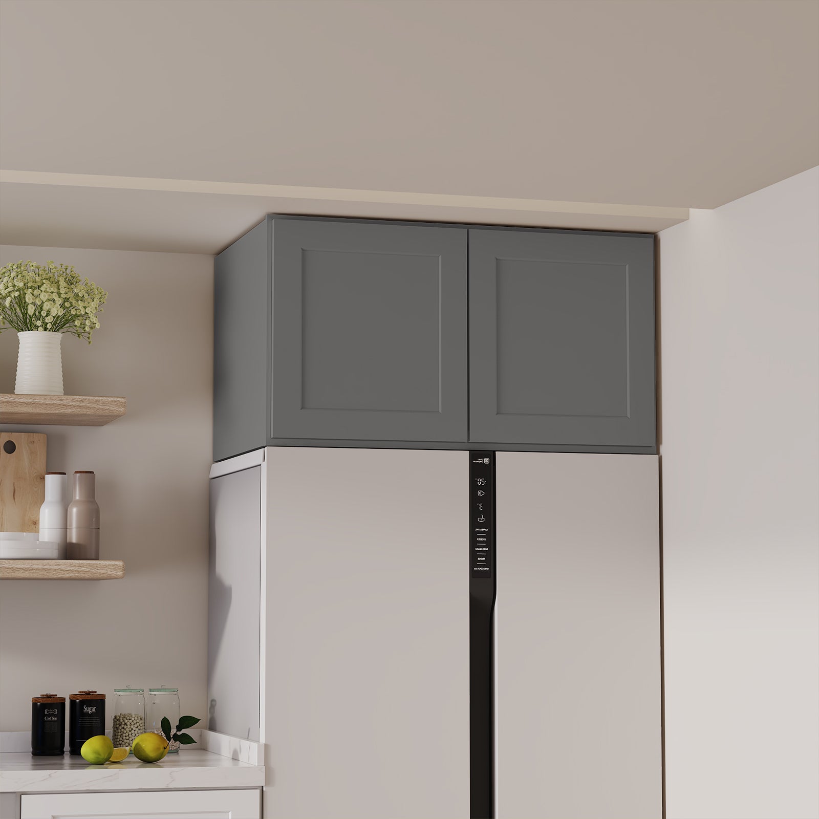 W6 Series Plywood Ready to Assemble Kitchen Wall Cabinets with 2 Doors-4