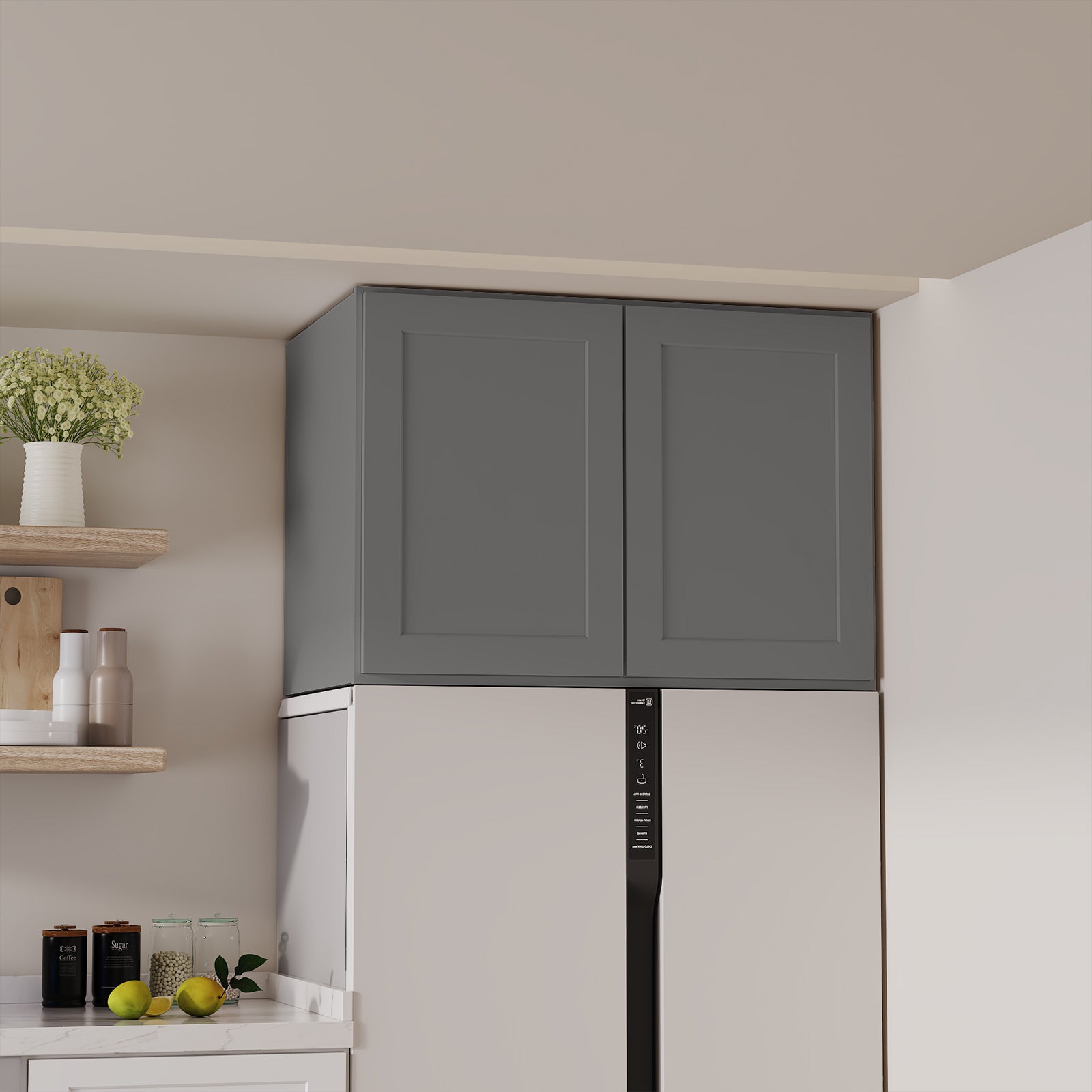 W6 Series Plywood Ready to Assemble Kitchen Wall Cabinets with 2 Doors-4