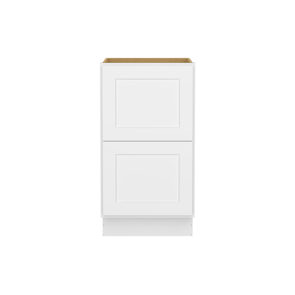 Easy DIY 18 in. W x 24 in. D x 34.5 in. H in Shaker White Ready to Assemble Drawer Base Kitchen Cabinet with 2-Drawers