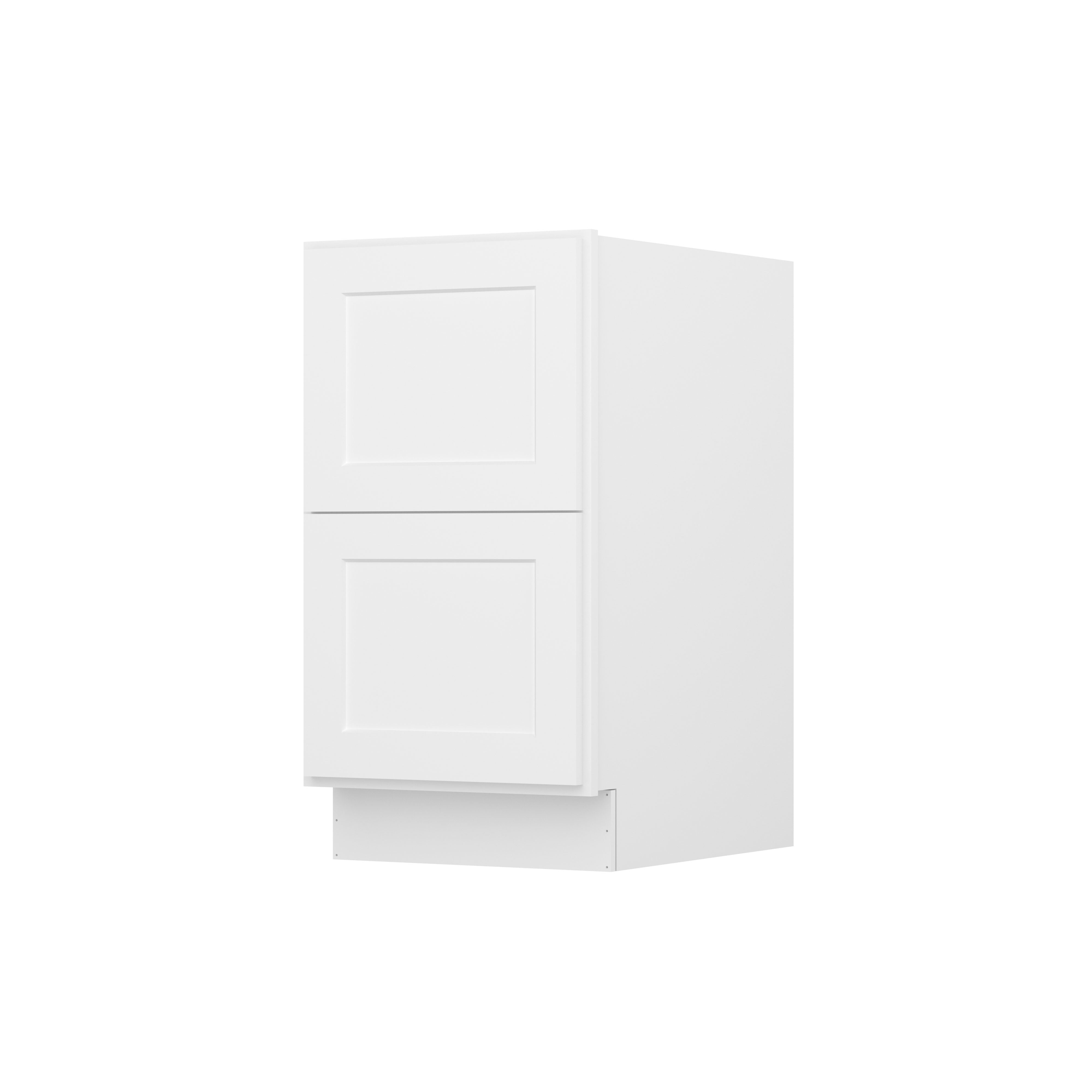 Easy DIY 18 in. W x 24 in. D x 34.5 in. H in Shaker White Ready to Assemble Drawer Base Kitchen Cabinet with 2-Drawers