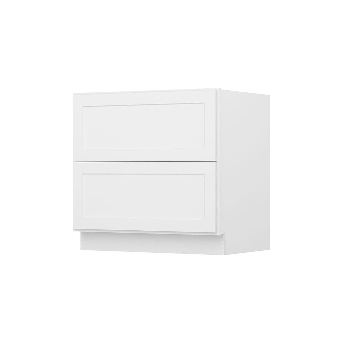Easy-DIY 36-in W x 24-in D x 34.5-in H in Shaker White Ready to Assemble Drawer Base Kitchen Cabinet with 2 Drawers