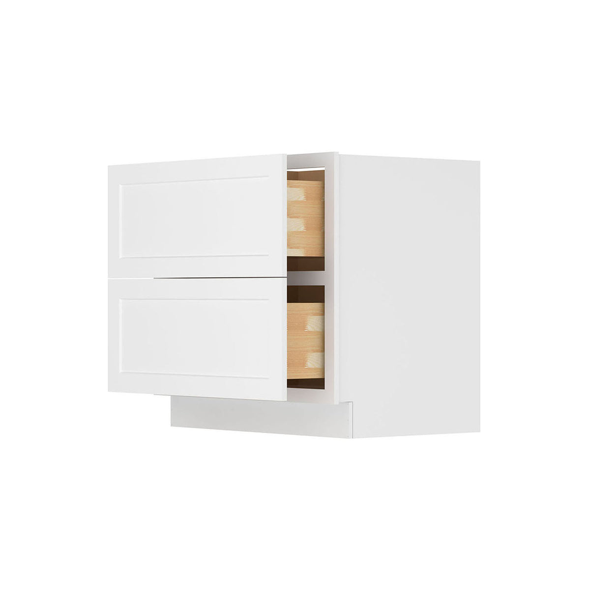 Easy-DIY 36-in W x 24-in D x 34.5-in H in Shaker White Ready to Assemble Drawer Base Kitchen Cabinet with 2 Drawers