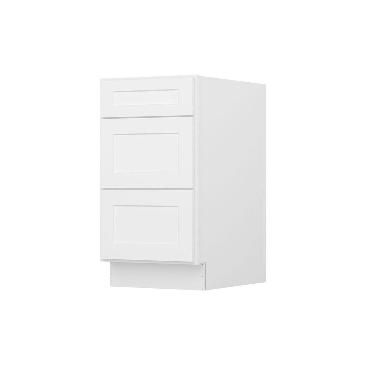 Easy-DIY 18-in W x 24-in D x 34.5-in H in Shaker White Ready to Assemble Drawer Base Kitchen Cabinet With 3-Drawers