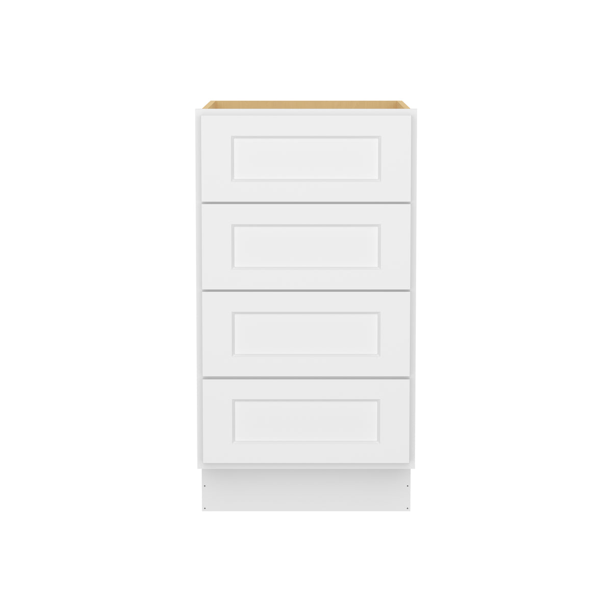 Easy-DIY 18 in. W x 24 in. D x 34.5 in. H in Shaker White Ready to Assemble Drawer Base Kitchen Cabinet With 4-Drawers