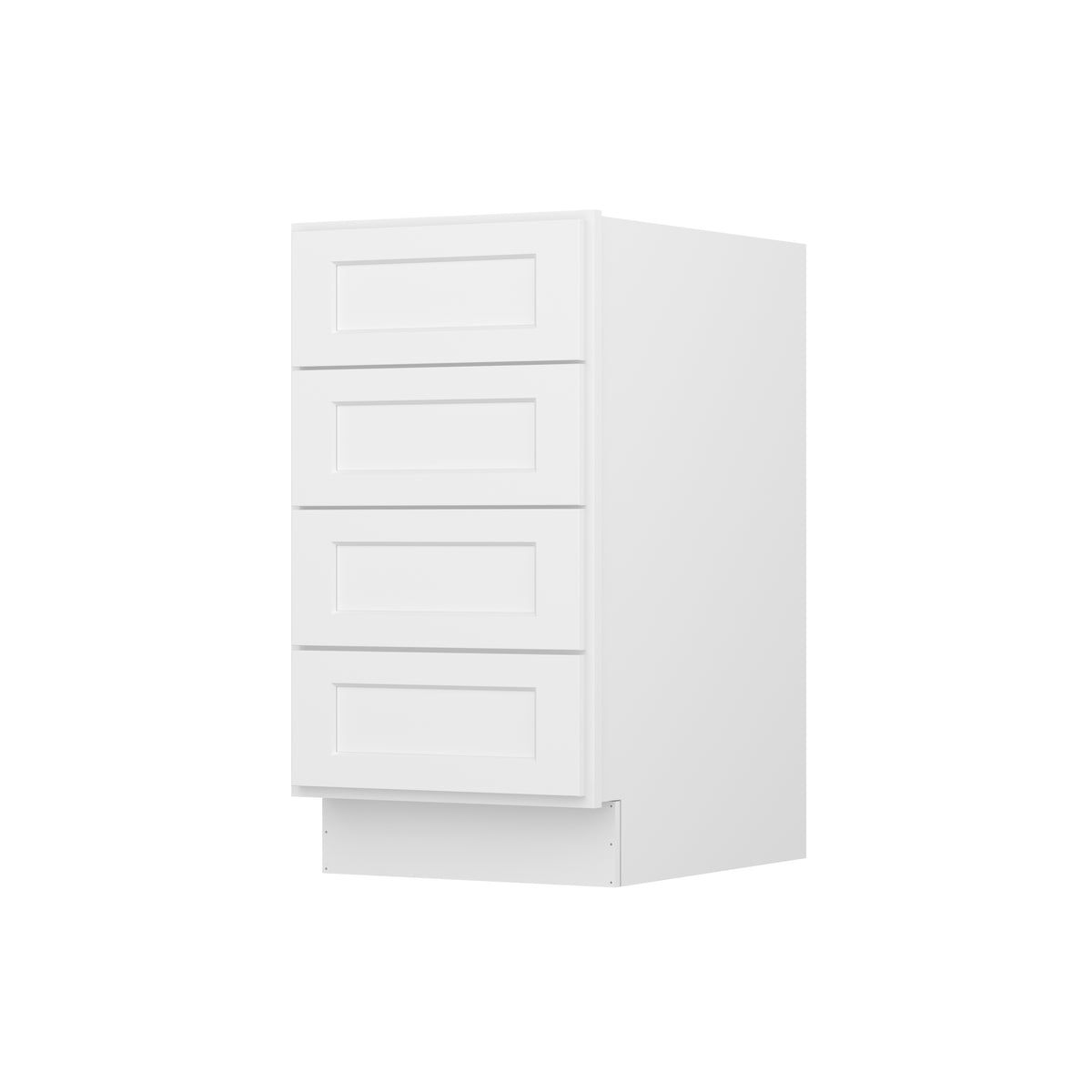 Easy-DIY 18 in. W x 24 in. D x 34.5 in. H in Shaker White Ready to Assemble Drawer Base Kitchen Cabinet With 4-Drawers