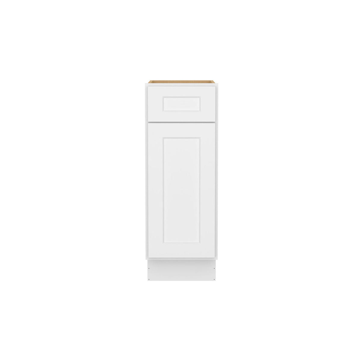 Easy-DIY 12-in W x 24-in D x 34.5-in H in Shaker White Ready to Assemble Drawer Base Kitchen Cabinet with 1 Doors