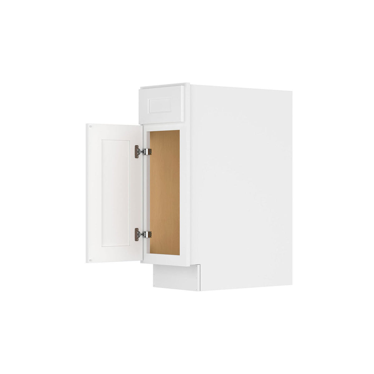 Easy-DIY 12-in W x 24-in D x 34.5-in H in Shaker White Ready to Assemble Drawer Base Kitchen Cabinet with 1 Doors