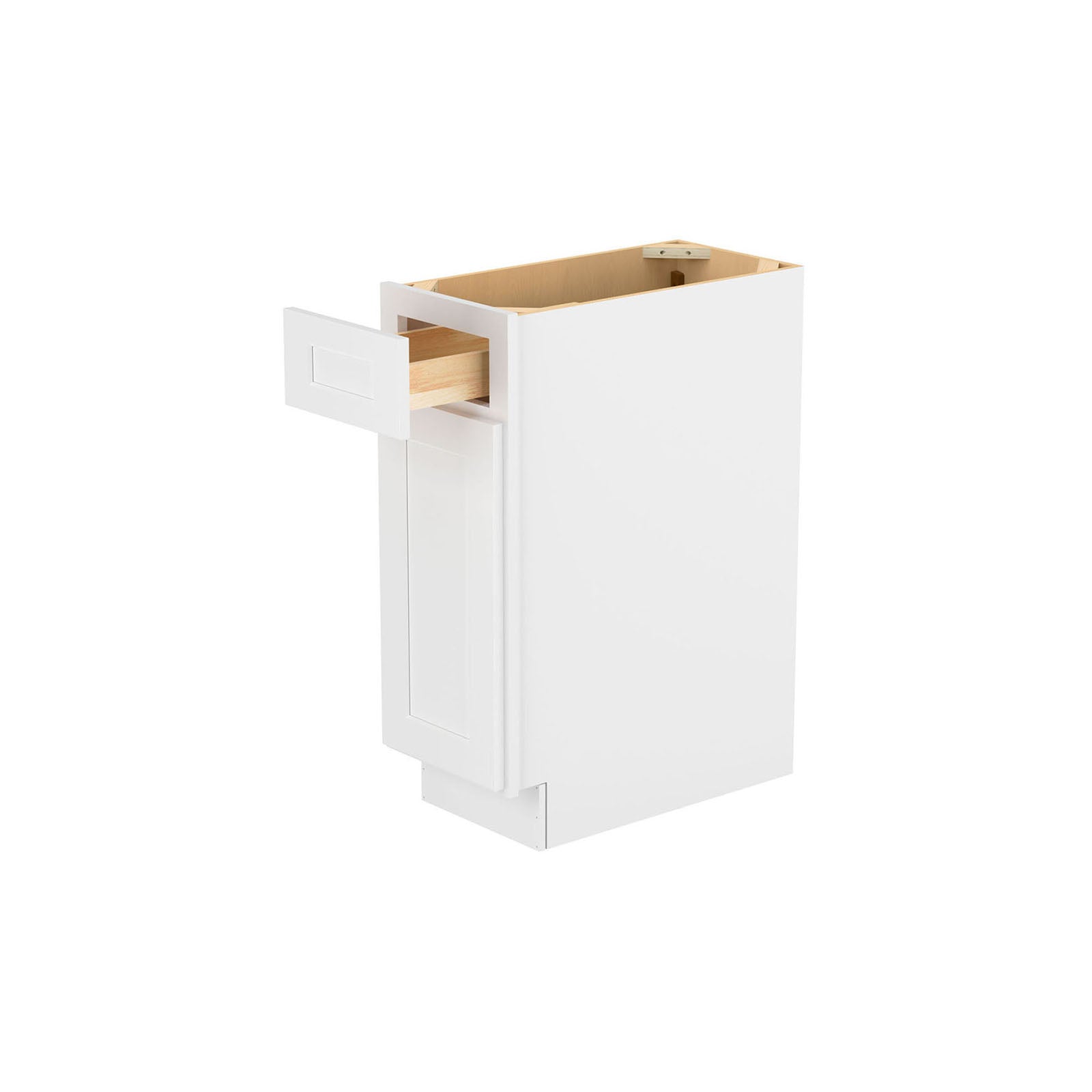 Easy-DIY 12-in W x 24-in D x 34.5-in H in Shaker White Ready to Assemble Drawer Base Kitchen Cabinet with 1 Doors