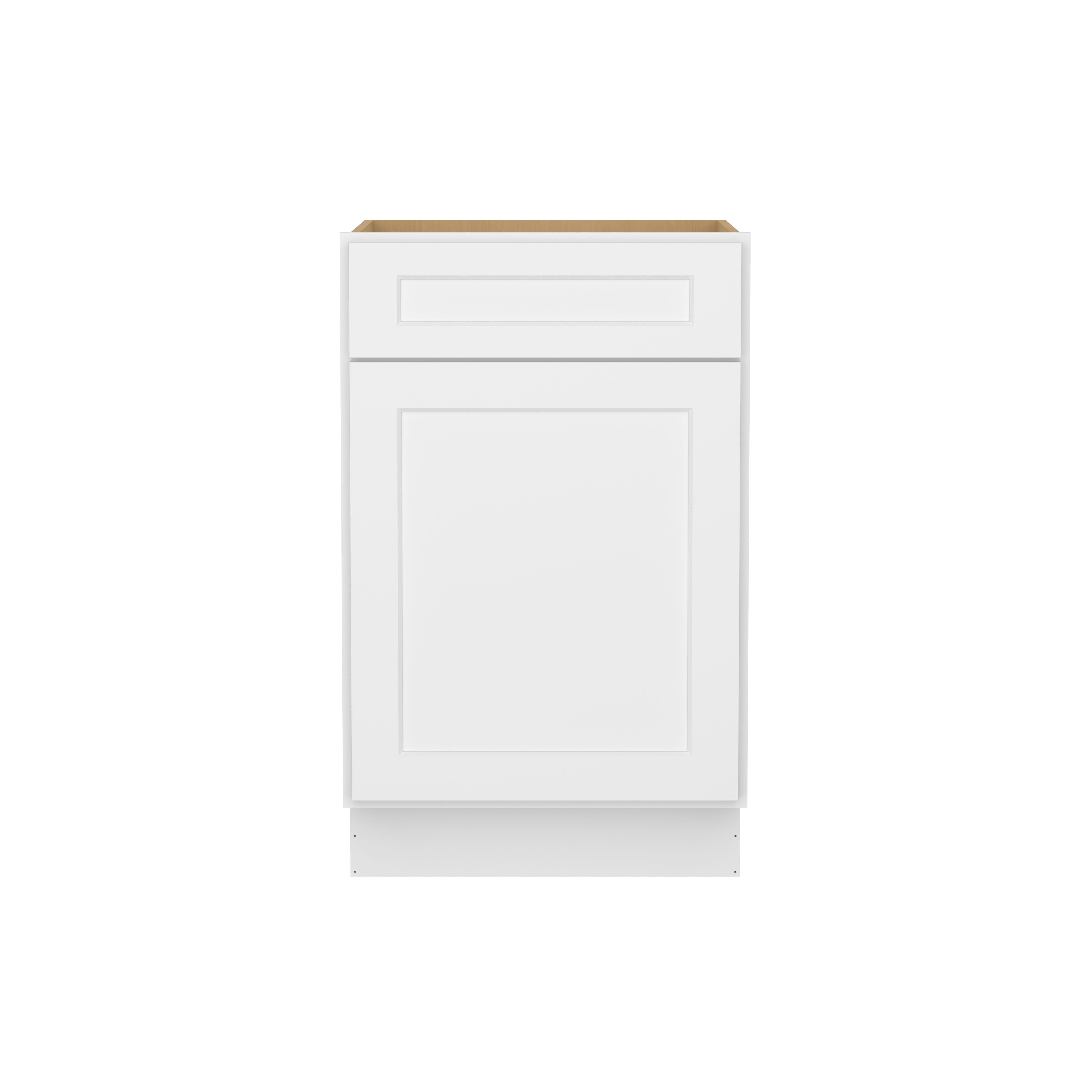 Easy-DIY 21-in W x 24-in D x 34.5-in H in Shaker White Ready to Assemble Drawer Base Kitchen Cabinet with 1 Door