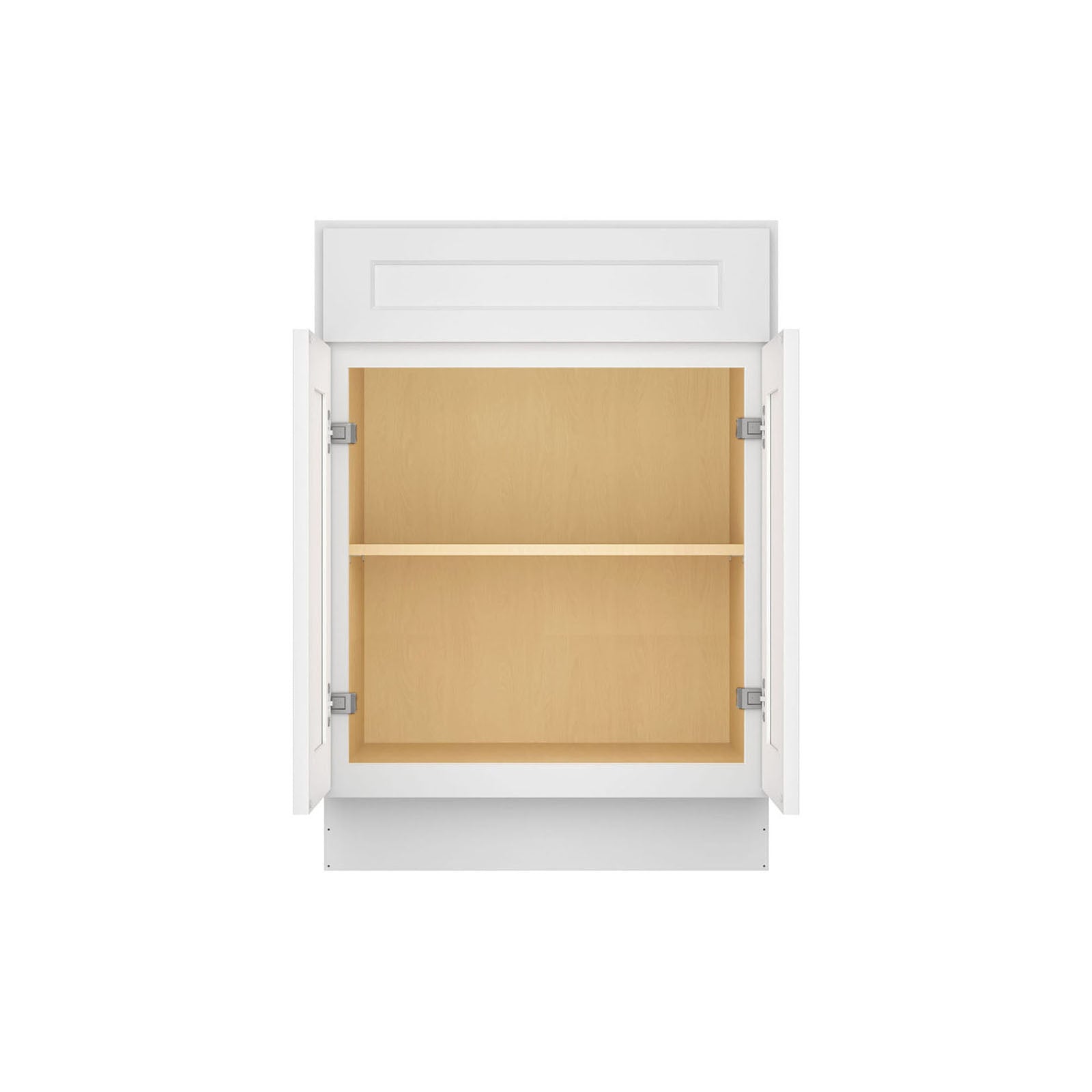 Easy-DIY 24-in W x 24-in D x 34.5-in H in Shaker White Ready to Assemble Drawer Base Kitchen Cabinet with 2 Doors