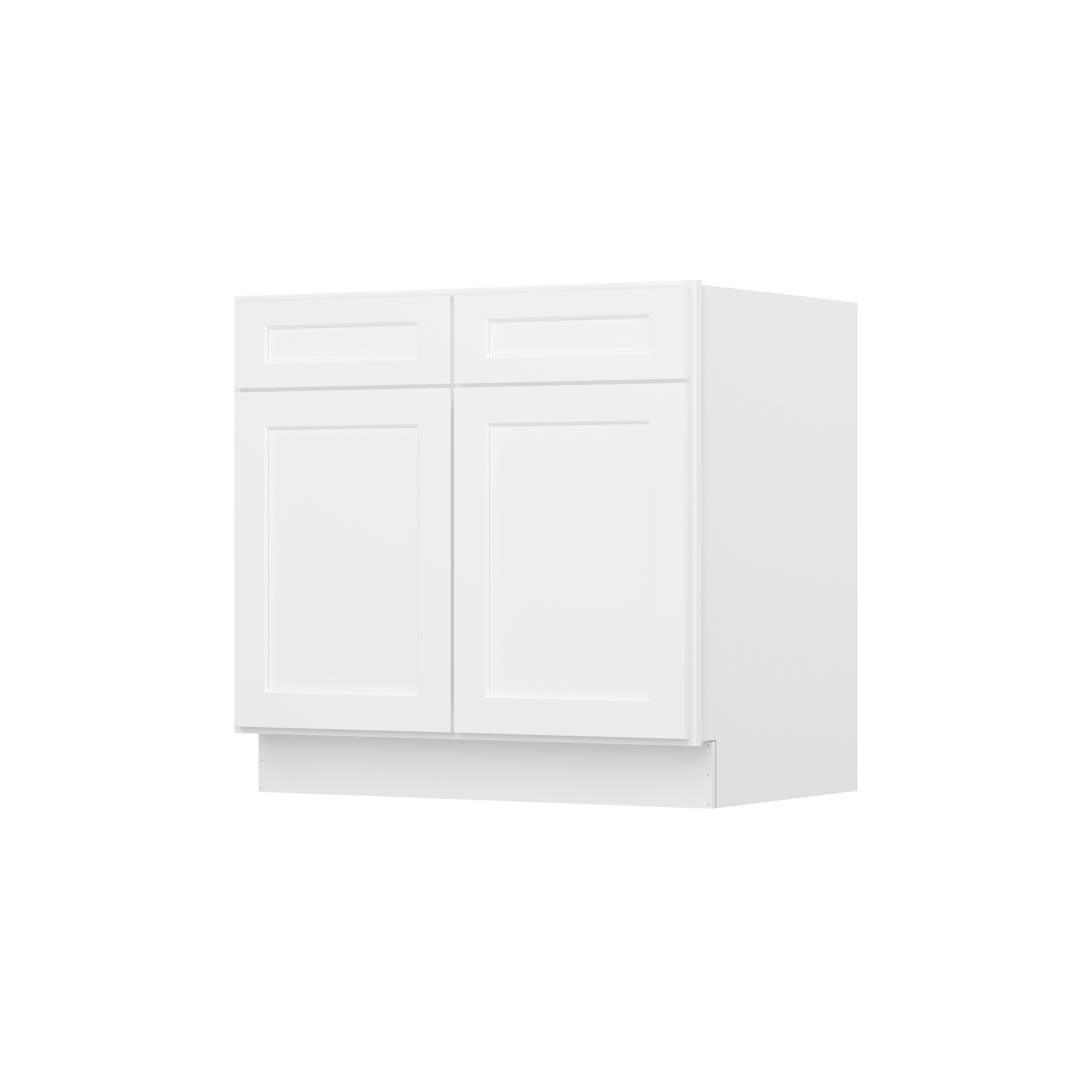 Easy-DIY 36-in W x 24-in D x 34.5-in H in Shaker White Ready to Assemble Drawer Base Kitchen Cabinet With 2 Doors