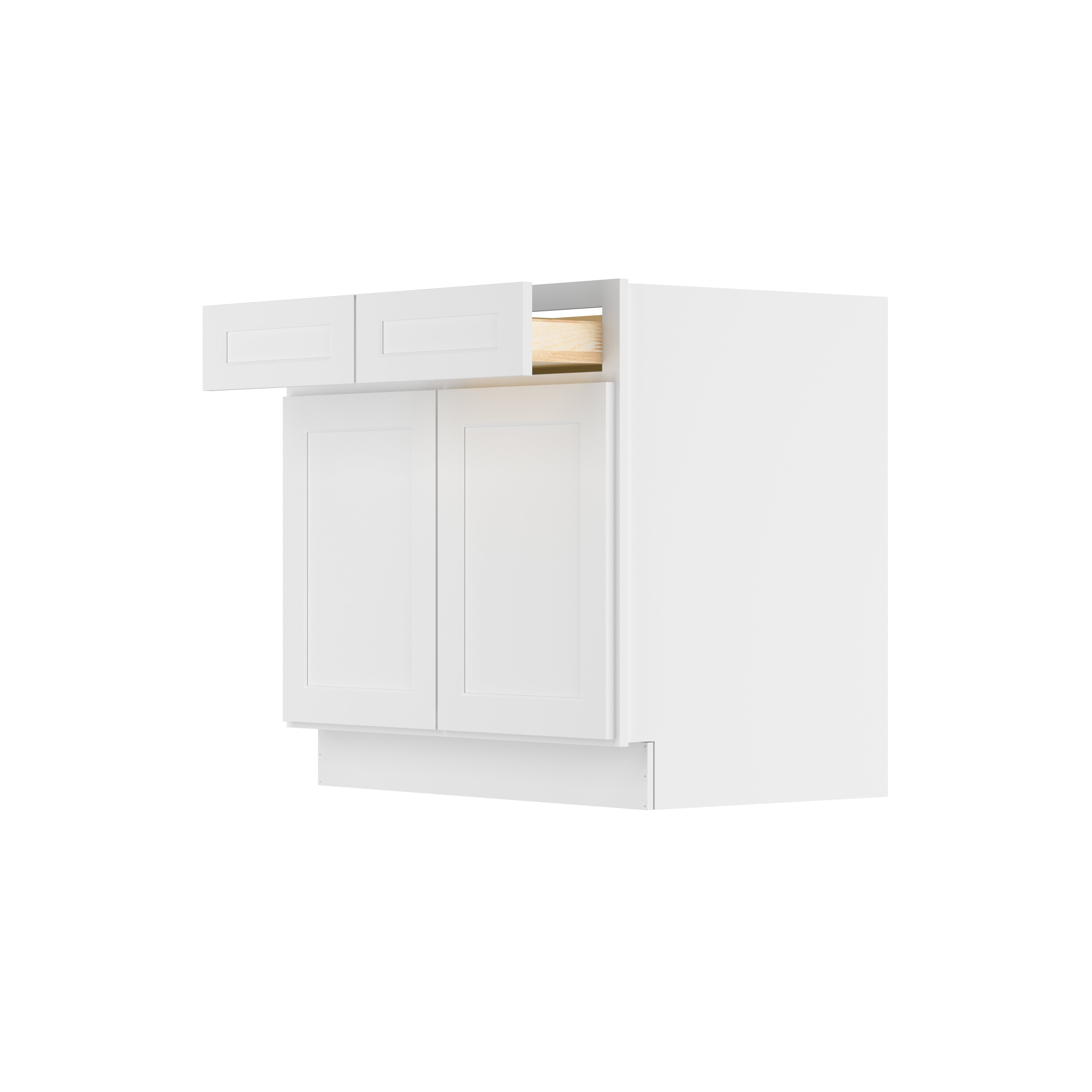 Easy-DIY 36-in W x 24-in D x 34.5-in H in Shaker White Ready to Assemble Drawer Base Kitchen Cabinet With 2 Doors