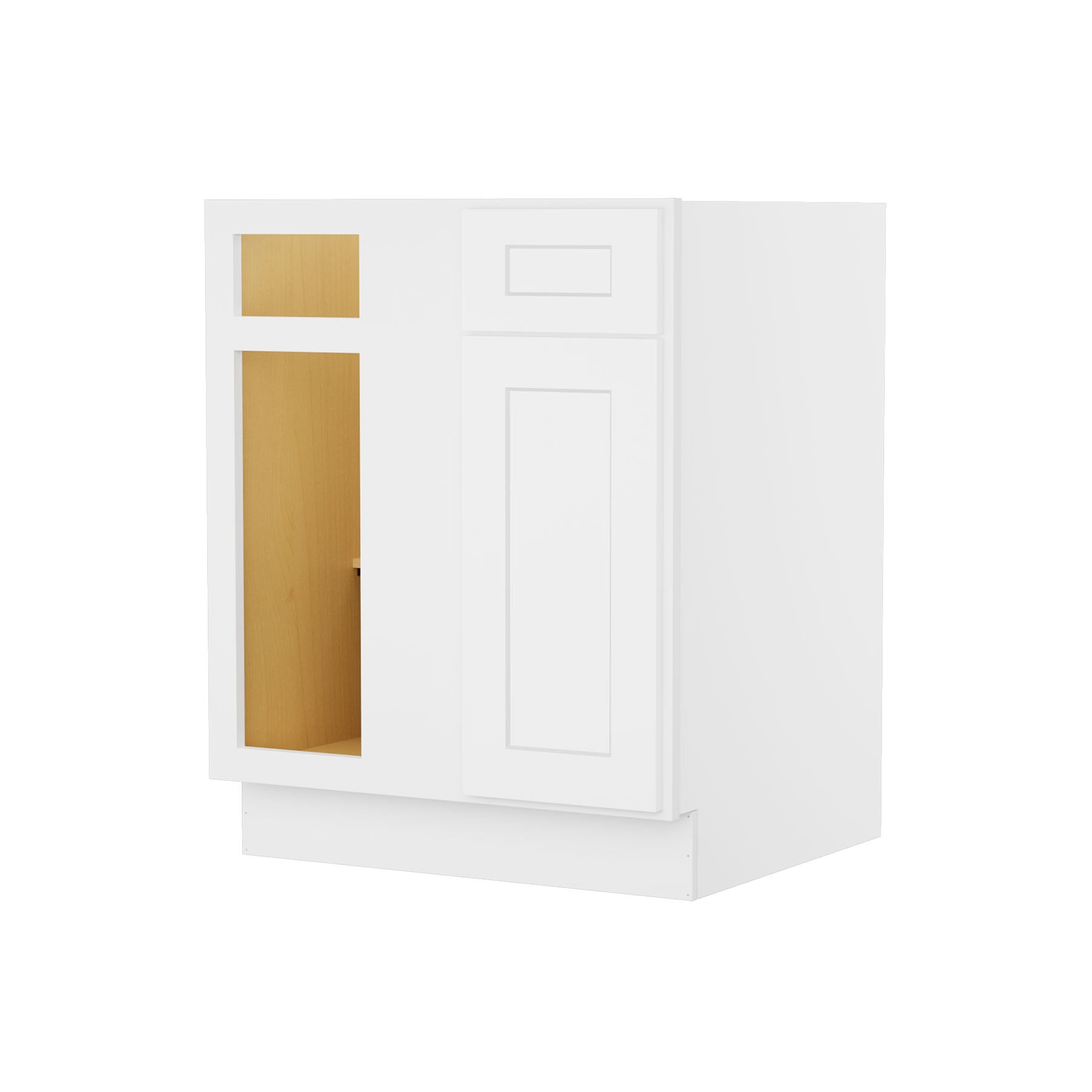 Easy-DIY 36-in W x 24-in D x 34.5-in H in Shaker White Ready to Assemble Blind Bases  Kitchen Cabinet