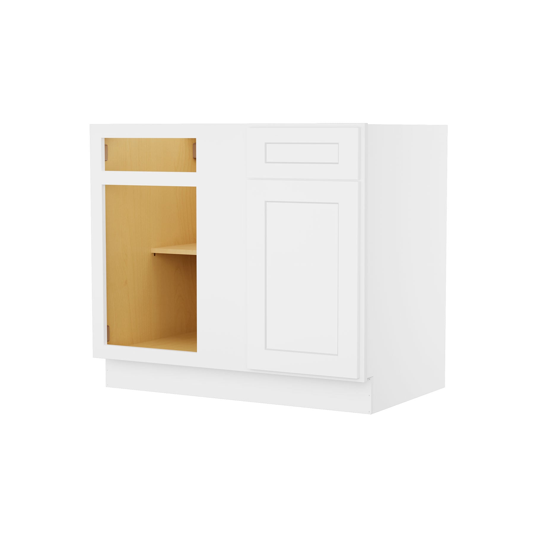 Easy-DIY 42-in W x 24-in D x 34.5-in H in Shaker White Ready to Assemble Blind Bases  Kitchen Cabinet