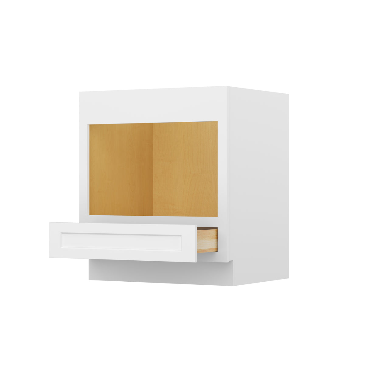Easy-DIY 30-in W x 24-in D x 34.5-in H in Shaker White Ready to Assemble Microwave Base Kitchen Cabinet