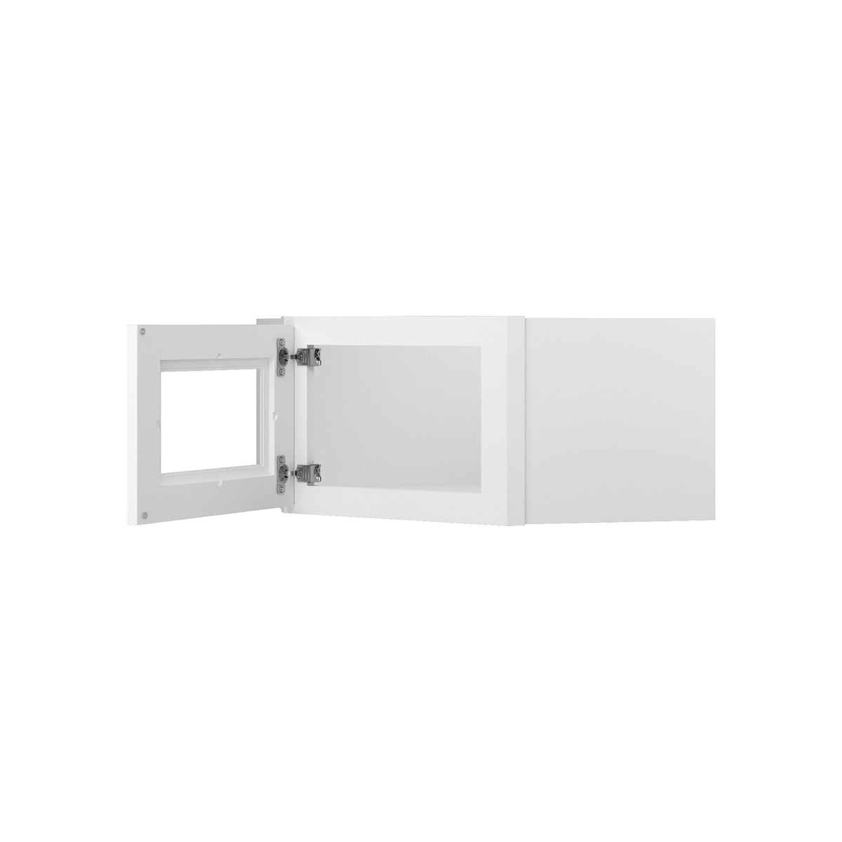 HOMLUX Easy-DIY 24-in W x 24-in D x 12-in H in Royal White Ready to Assemble Diagonal Corner Kitchen Cabinet Glass NOT included