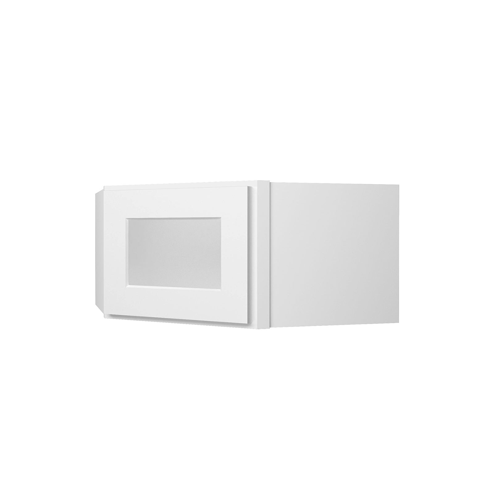 HOMLUX Easy-DIY 24-in W x 24-in D x 12-in H in Royal White Ready to Assemble Diagonal Corner Kitchen Cabinet Glass NOT included