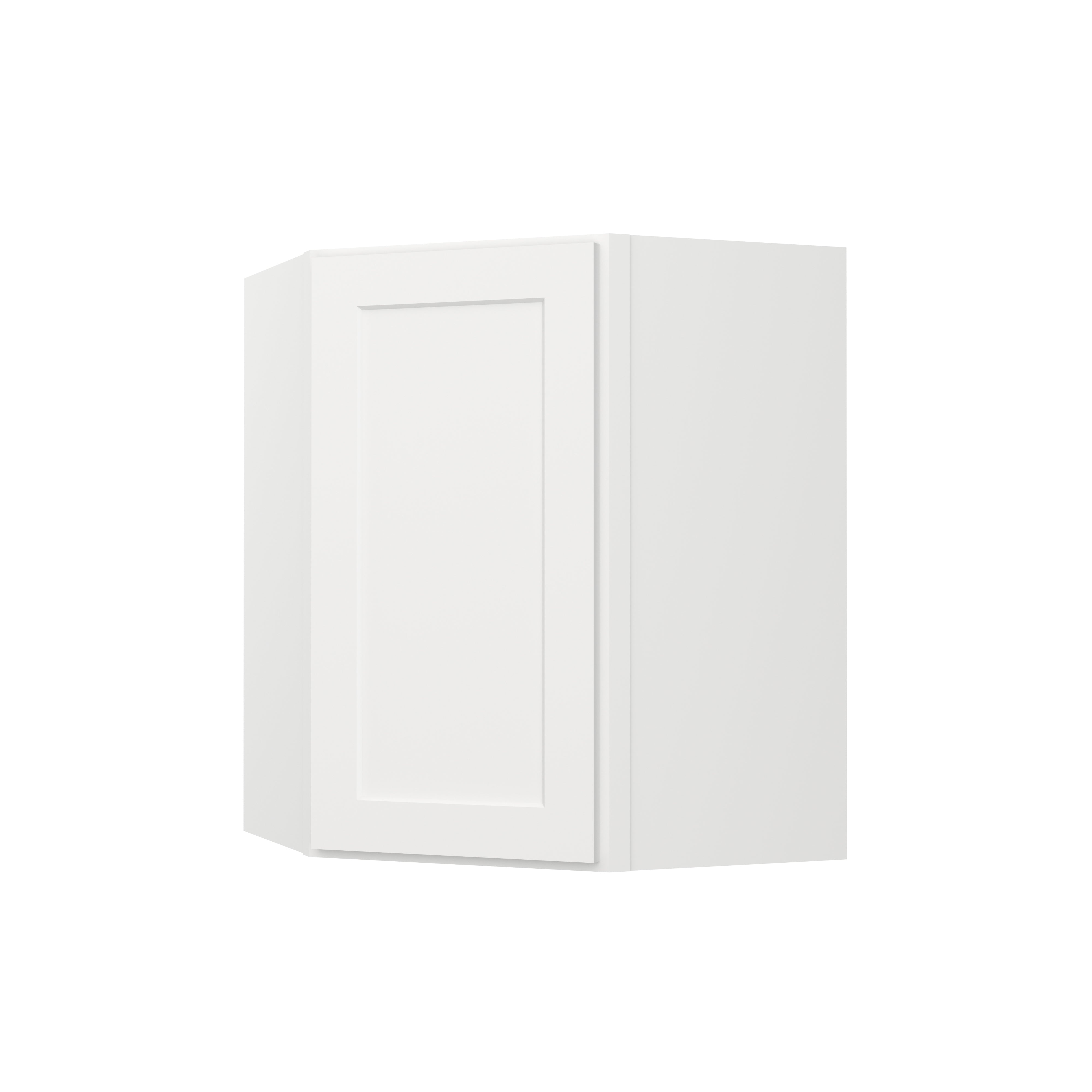 Easy-DIY 24-in W x 24-in D x 30-in H in Shaker White Plywood Ready to Assemble Wall Diagonal Kitchen Cabinet with 1D-2S