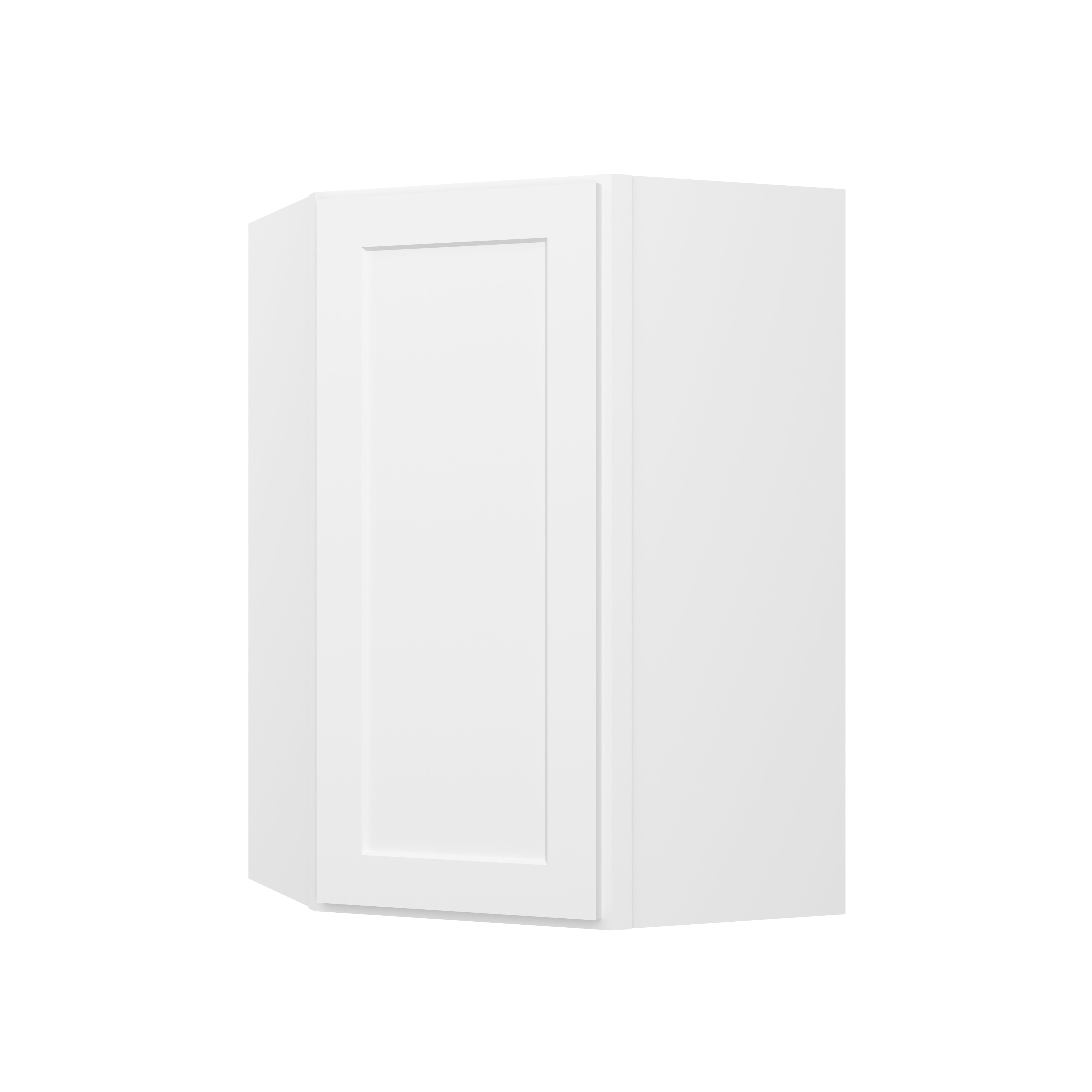 Easy-DIY 24-in W x 24-in D x 36-in H in Shaker White Plywood Ready to Assemble Wall Diagonal Kitchen Cabinet with 1D-2S