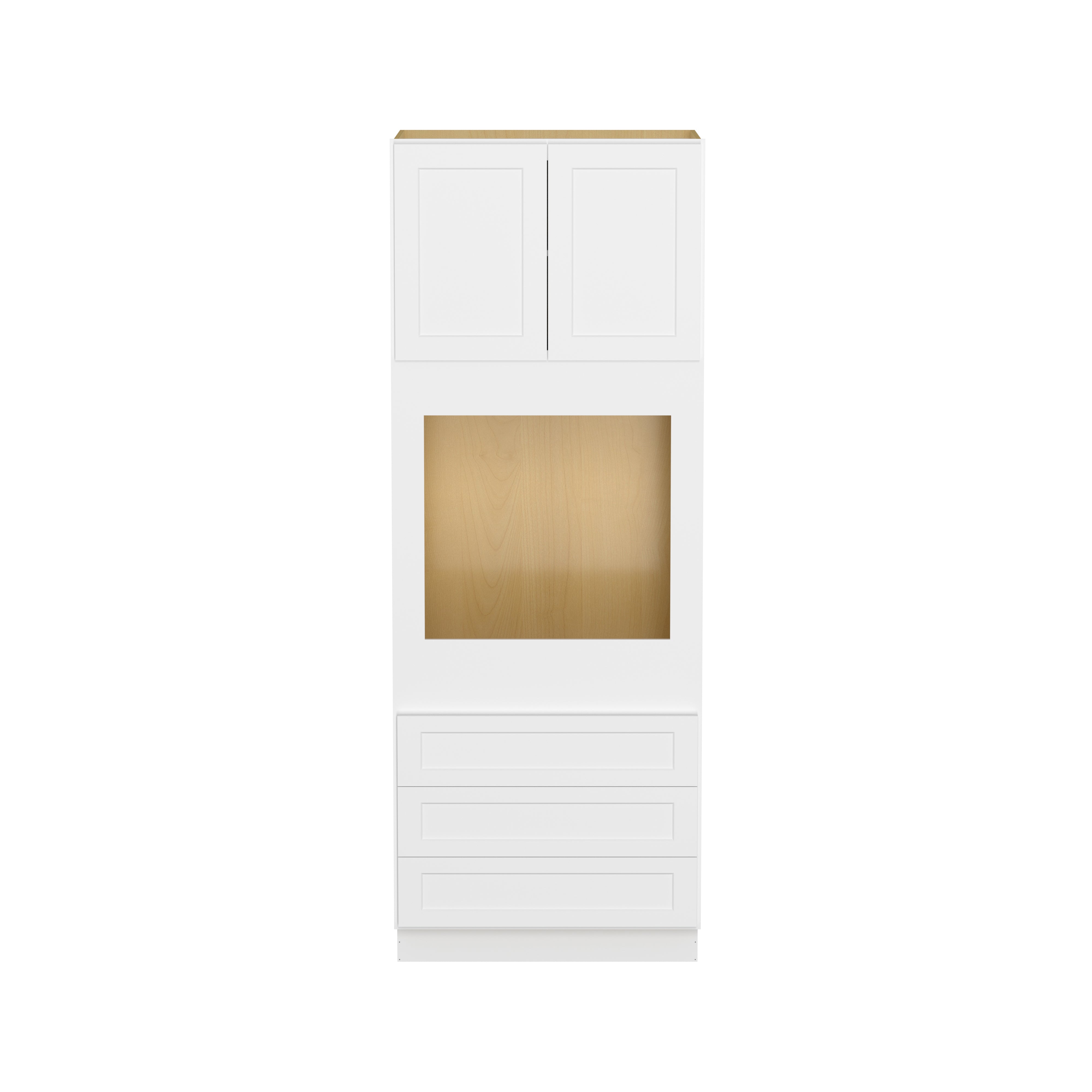 Easy-DIY 33-in W x 24-in D x 90-in H in Shaker White Ready to Assemble Oven  Kitchen Cabinet