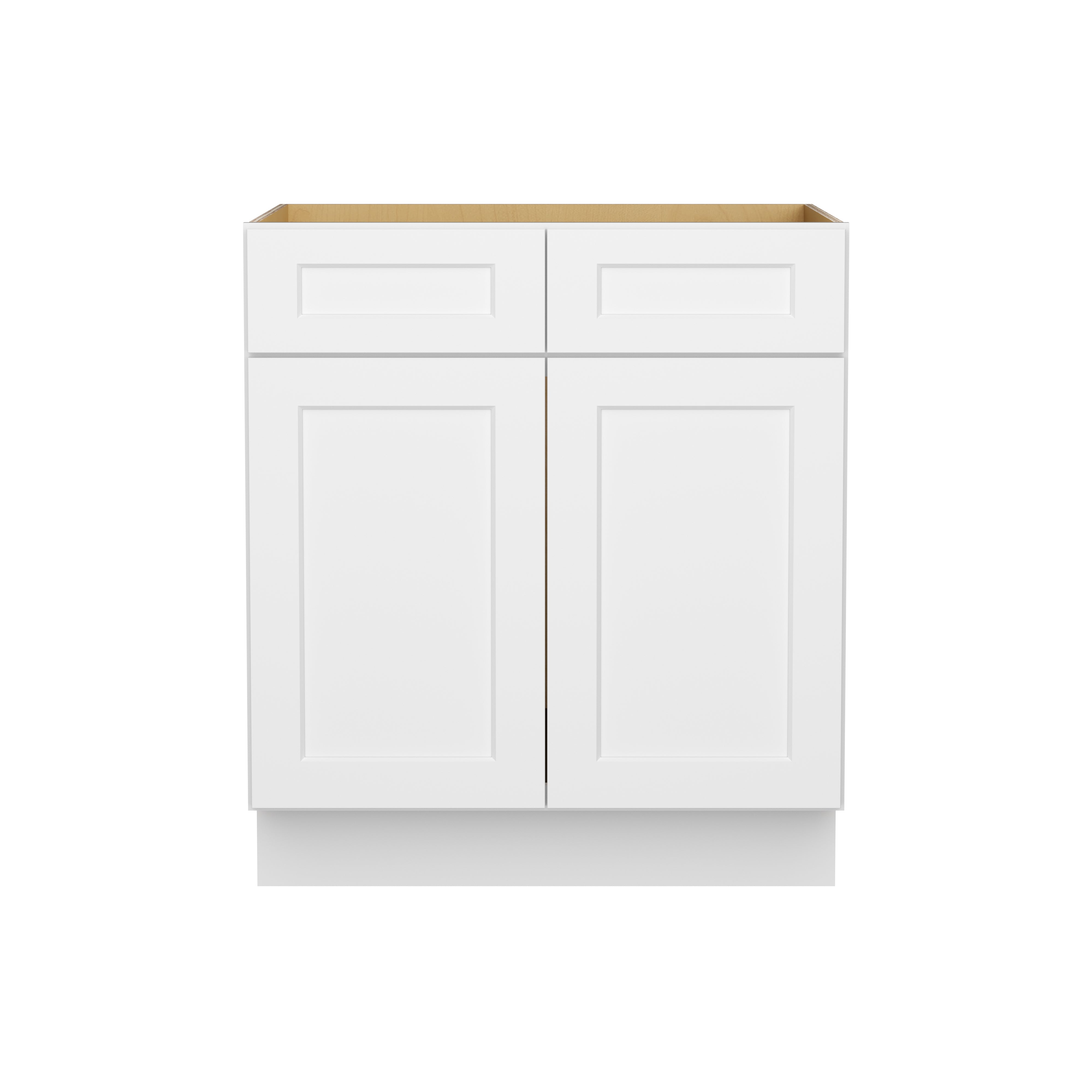 Easy-DIY 30-in W x 24-in D x 34.5-in H in Shaker White Ready to Assemble Sink Bases  Kitchen Cabinet